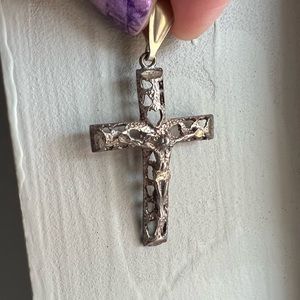 Silver Crucifix Necklace Charm